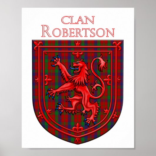 Robertson Tartan Scottish Kariert Lion Rampant Poster (Vorne)
