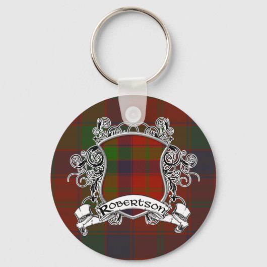 Robertson Tartan Shield Schlüsselanhänger (Vorderseite)