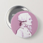 Robespierre-Profil in der Rose Button (Vorne & Hinten)