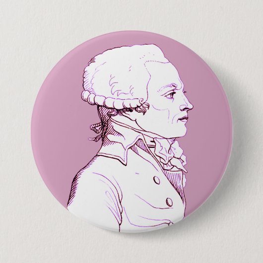 Robespierre-Profil in der Rose Button (Vorderseite)