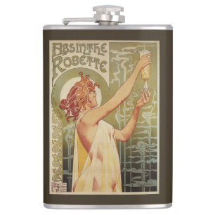 Robette Absinthe Werbeplakat Flachmann