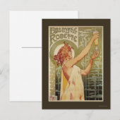 Robette Absinthe-Werbeposter Postkarte (Vorne/Hinten)