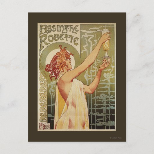 Robette Absinthe-Werbeposter Postkarte (Vorderseite)