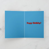 Robi the Retro Robot Kids Birthday Card Karte (Innenseite)