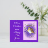 Robin 3 postacard feiertagspostkarte (Stehend Vorderseite)