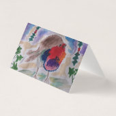 Robin Abstrakt Art Christmas Card (Rückseite)