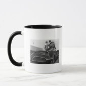 Robin and Batman Standing in Batmobile Tasse (Links)