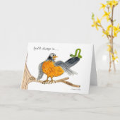Robin and Inchworm Best Friends Forever Card Karte (Gelbe Blume)