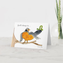 Robin and Inchworm Best Friends Forever Card Karte