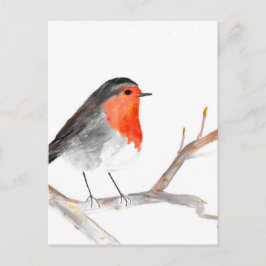 Robin Aquarell Weihnachtskunst Feiertagspostkarte