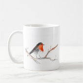 Robin Aquarell Weihnachtskunst Kaffeetasse (Links)