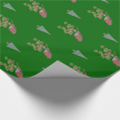 Robin auf Efeu-Blättern, Weihnachten der wild lebe Geschenkpapier (Ecke)