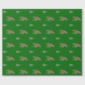 Robin auf Efeu-Blättern, Weihnachten der wild lebe Geschenkpapier (Flach)