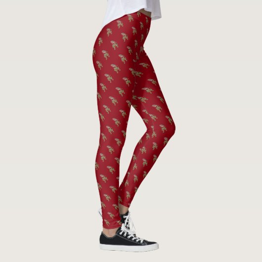 Robin auf Efeu-Blättern, Weihnachten der wild lebe Leggings (Rechts)
