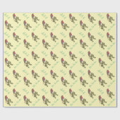 Robin auf Efeu-Blättern, wild lebende Vögel Geschenkpapier (Flach)