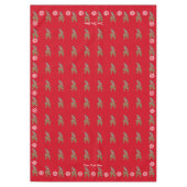 Robin auf Efeu-Blättern wild lebende Vögel zu Weih Tischdecke (Vorderseite)