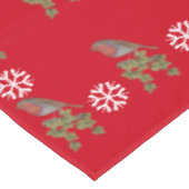 Robin auf Efeu-Blättern wild lebende Vögel zu Weih Tischdecke (Schrägansicht)