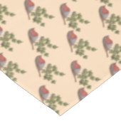 Robin auf Efeu-Blättern wild lebende Vögel zu Weih Tischdecke (Schrägansicht)