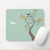 Robin auf einem Baum Mousepad (Mit Mouse)