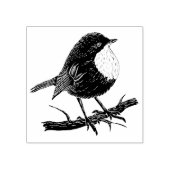Robin auf einem Zweig Gummistempel (Prägung)