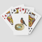 Robin auf Nest Spielkarten (Rückseite)