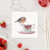 Robin auf Teacup-Servietten Serviette (Beispiel)