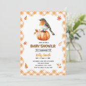 Robin Baby Shower Invitation Einladung (Stehend Vorderseite)