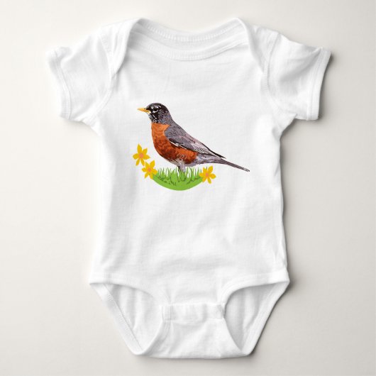 Robin Baby Strampler (Vorderseite)