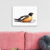Robin Bathing Leinwanddruck (Insitu (Wohnzimmer))