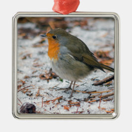 Robin Bauble Ornament Aus Metall