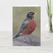 Robin Bird Art Faltkarte Dankeskarte (Vorderseite)