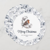 Robin Bird Classic Frohe Weihnachtskarte Feiertagskarte (Vorne/Hinten)