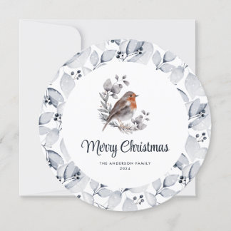 Robin Bird Classic Frohe Weihnachtskarte Feiertagskarte