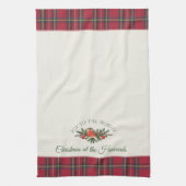 Robin Bird Custom Individuelle Name Christmas Geschirrtuch (Vertikal)