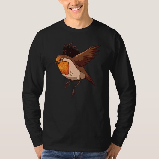 Robin Bird Cute Birds Animal Graphic T-Shirt (Vorderseite)