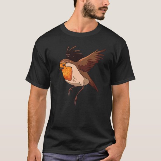 Robin Bird  Cute Birds Animal  Graphic T-Shirt (Vorderseite)
