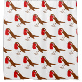 Robin Bird Design Duschvorhang (Vorderseite)