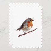 Robin Bird (Erithacus Rubecula) Geschenkkarte Einladung (Vorne/Hinten)
