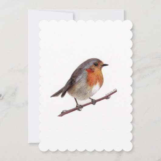 Robin Bird (Erithacus Rubecula) Geschenkkarte Einladung (Vorderseite)