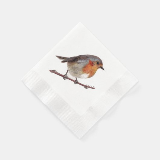 Robin Bird (Erithacus Rubecula) Napkin Serviette (Ecke)