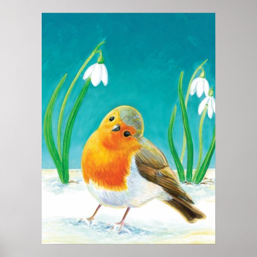 Robin Bird - Erithacus rubecula Poster (Vorne)