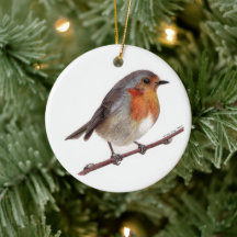Robin Bird (Erithacus Rubecula) Weihnachtsdekor