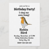 Robin Bird Funny Quote Birthday Party Einladung (Vorderseite)