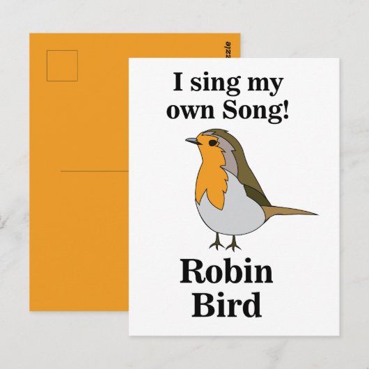 Robin Bird Funny Quote Postkarte (Vorne/Hinten)