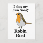 Robin Bird Funny Quote Postkarte (Vorderseite)