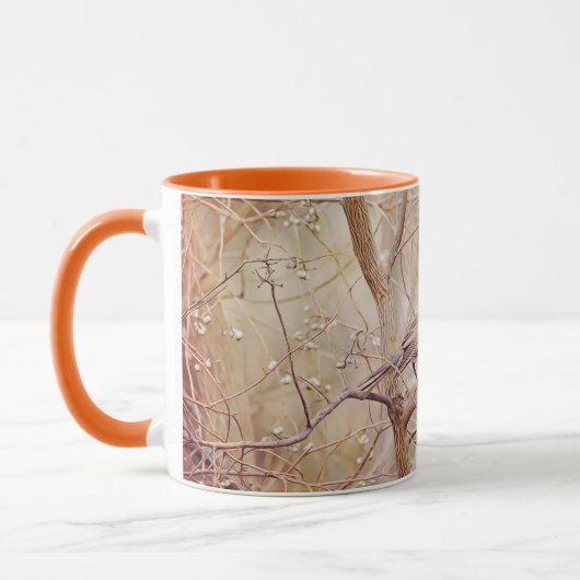 Robin Bird im Winter Tree Art Tasse Cup (Links)