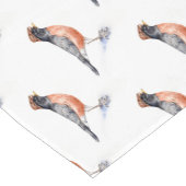 Robin Bird in Hat Kurzer Tischläufer (Ecke)