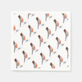 Robin Bird in Hat Serviette (Vorderseite)