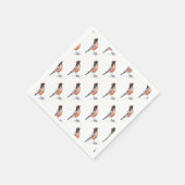 Robin Bird in Hat Serviette (Ecke)