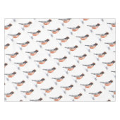 Robin Bird in Hat Tischdecke (Vorderseite (Horizontal))